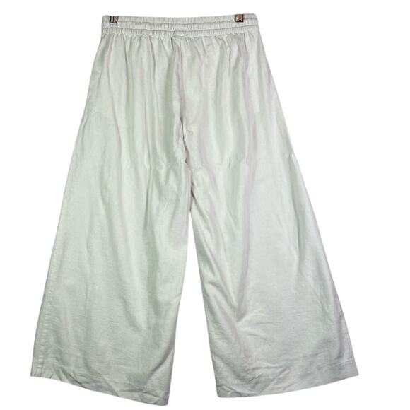 Chaps Pants Womens Size Small Linen Blend Wide Leg Cropped Trouser Loungewear - Picture 2 of 13